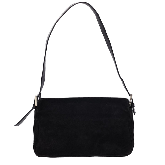 FENDI Mamma Baguette Shoulder Bag Suede Black Auth yk6548 - Picture 2 of 16